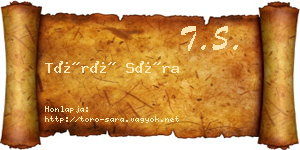 Törő Sára névjegykártya